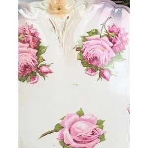 Accents | Antique Porcelain Serving Bowl Pink Rose Gold Trim Vintage ...